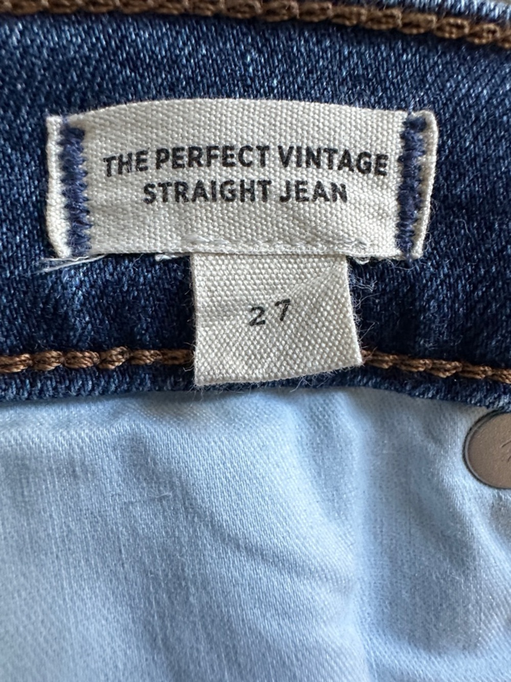 Madewell The Perfect Vintage Straight Jean in Bright Indigo Instacozy Edition 27 - Picture 9 of 9